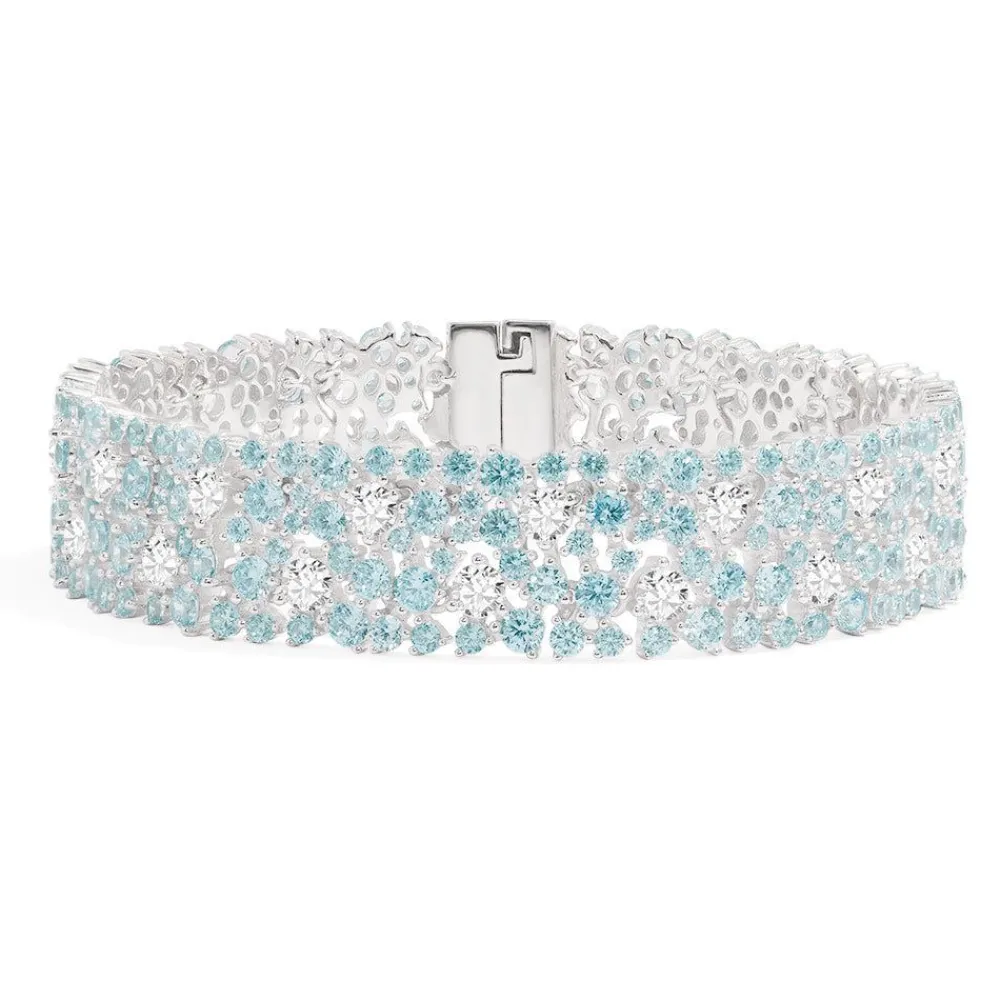 APM Monaco Bracelet Pave Blanc Et Bleu Lagon^ Bracelets
