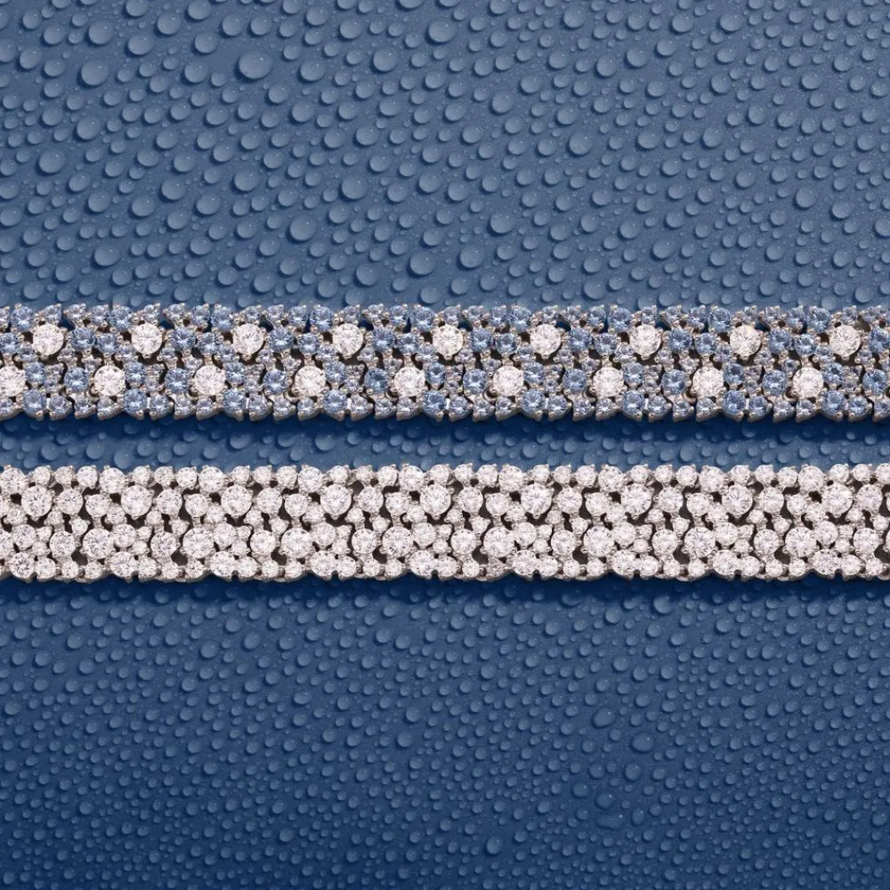 APM Monaco Bracelet Pave Blanc Et Bleu Lagon^ Bracelets