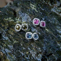 APM Monaco Clous D'Oreilles Carre Bleu^ Boucles D'Oreilles