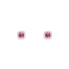 APM Monaco Clous D'Oreilles Carre Fuchsia^ Boucles D'Oreilles