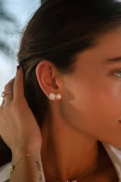 APM Monaco Clous D'Oreilles Carres^ Boucles D'Oreilles