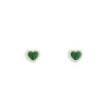 APM Monaco Clous D'Oreilles Coeur Malachite^ Boucles D'Oreilles