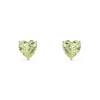 APM Monaco Clous D'Oreilles Coeur Vert - Argent^ Boucles D'Oreilles
