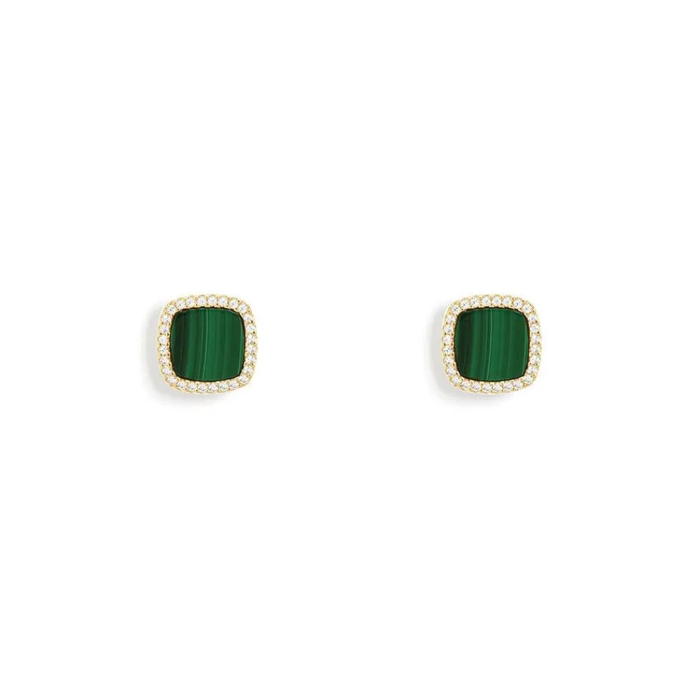 APM Monaco Clous D'Oreilles Malachite^ Boucles D'Oreilles