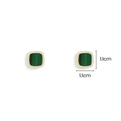 APM Monaco Clous D'Oreilles Malachite^ Boucles D'Oreilles