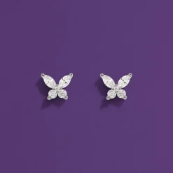 APM Monaco Clous D'Oreilles Papillon - Argent^ Boucles D'Oreilles