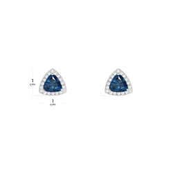 APM Monaco Clous D'Oreilles Triangle Bleu^ Boucles D'Oreilles