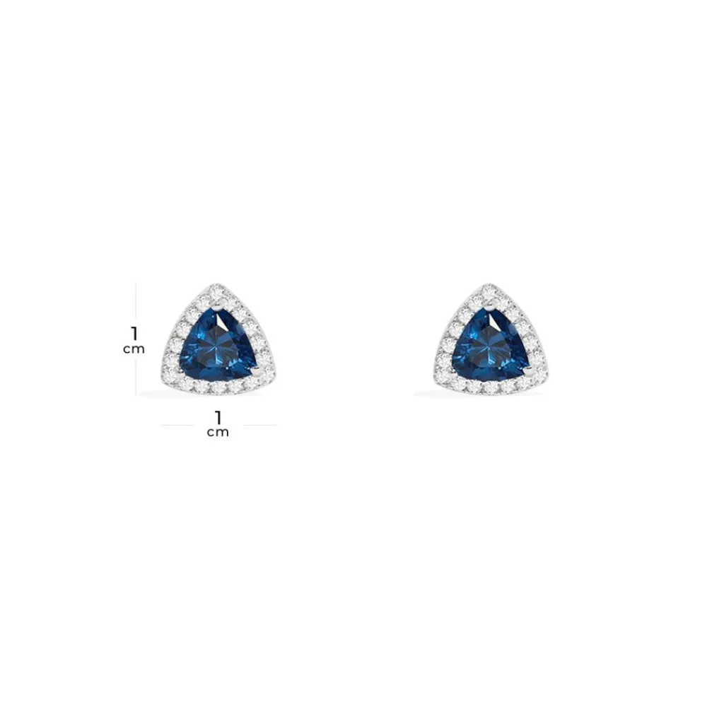 APM Monaco Clous D'Oreilles Triangle Bleu^ Boucles D'Oreilles