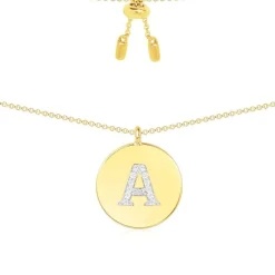 APM Monaco Collier Ajustable Alphabet-A - Argent Jaune^ Colliers