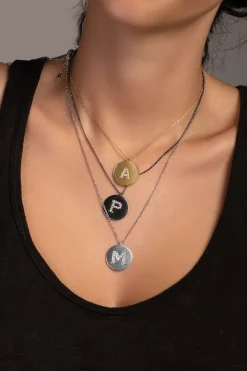 APM Monaco Collier Ajustable Alphabet-A - Argent Jaune^ Colliers