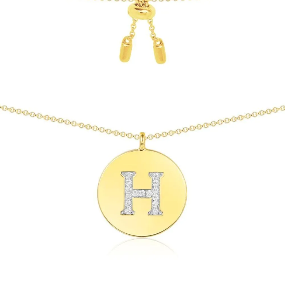 APM Monaco Collier Ajustable Alphabet-A - Argent Jaune^ Colliers