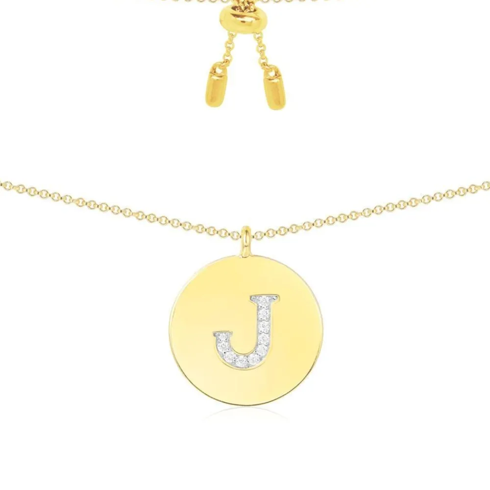 APM Monaco Collier Ajustable Alphabet-A - Argent Jaune^ Colliers