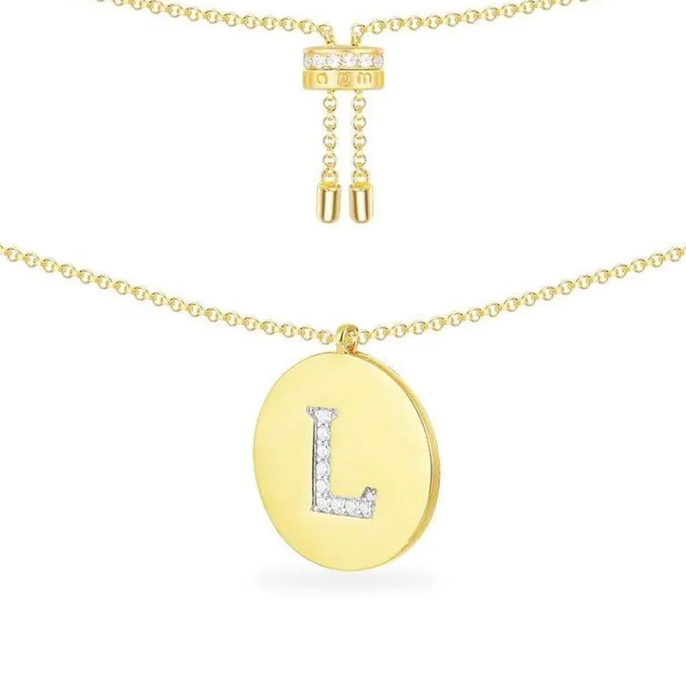 APM Monaco Collier Ajustable Alphabet-A - Argent Jaune^ Colliers