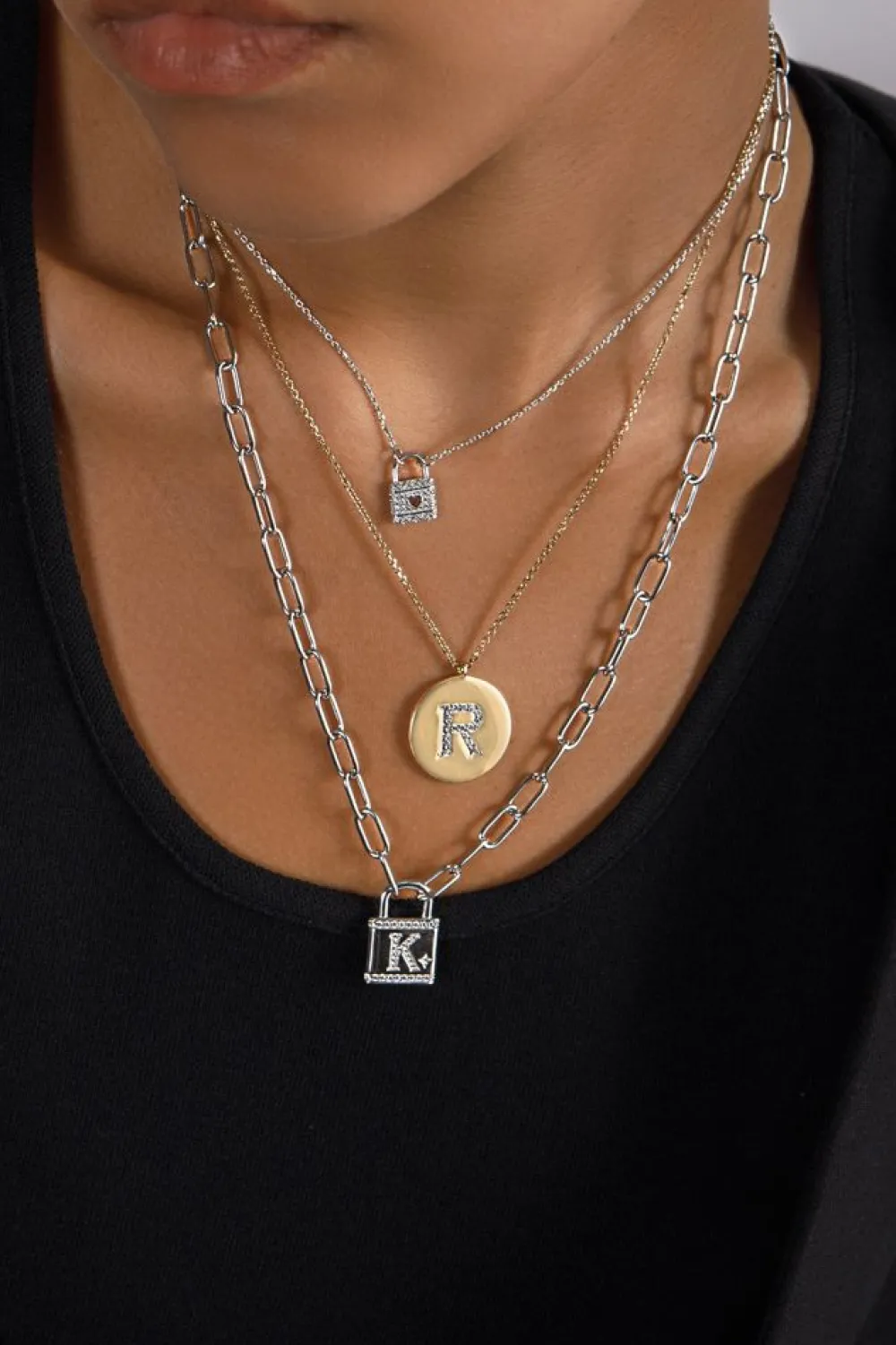 APM Monaco Collier Ajustable Alphabet-A - Argent Jaune^ Colliers