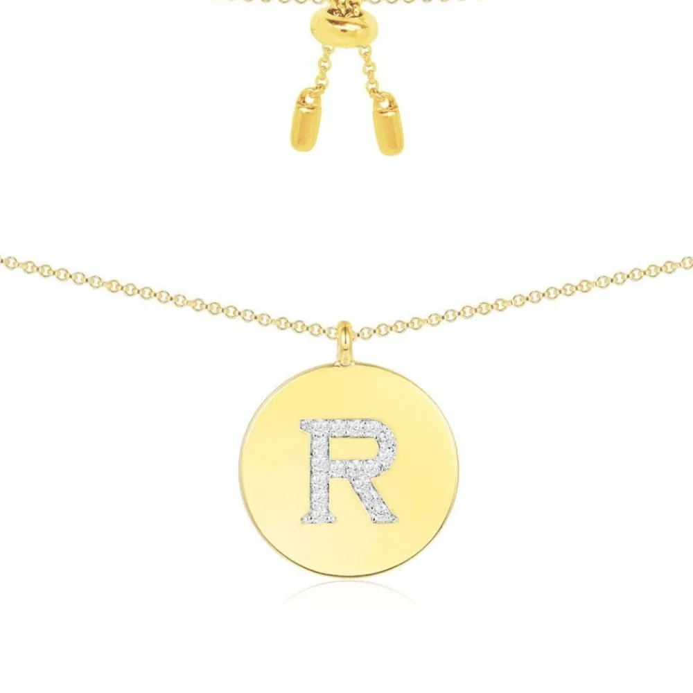 APM Monaco Collier Ajustable Alphabet-A - Argent Jaune^ Colliers
