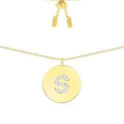 APM Monaco Collier Ajustable Alphabet-A - Argent Jaune^ Colliers