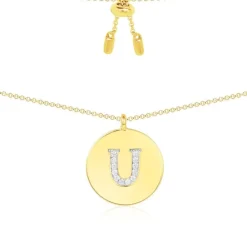 APM Monaco Collier Ajustable Alphabet-A - Argent Jaune^ Colliers