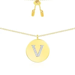 APM Monaco Collier Ajustable Alphabet-A - Argent Jaune^ Colliers