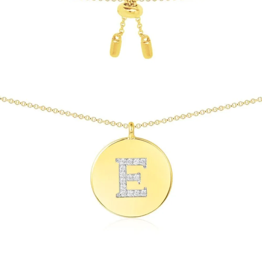 APM Monaco Collier Ajustable Alphabet-A - Argent Jaune^ Colliers