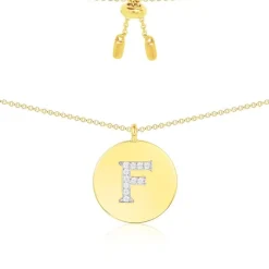 APM Monaco Collier Ajustable Alphabet-A - Argent Jaune^ Colliers