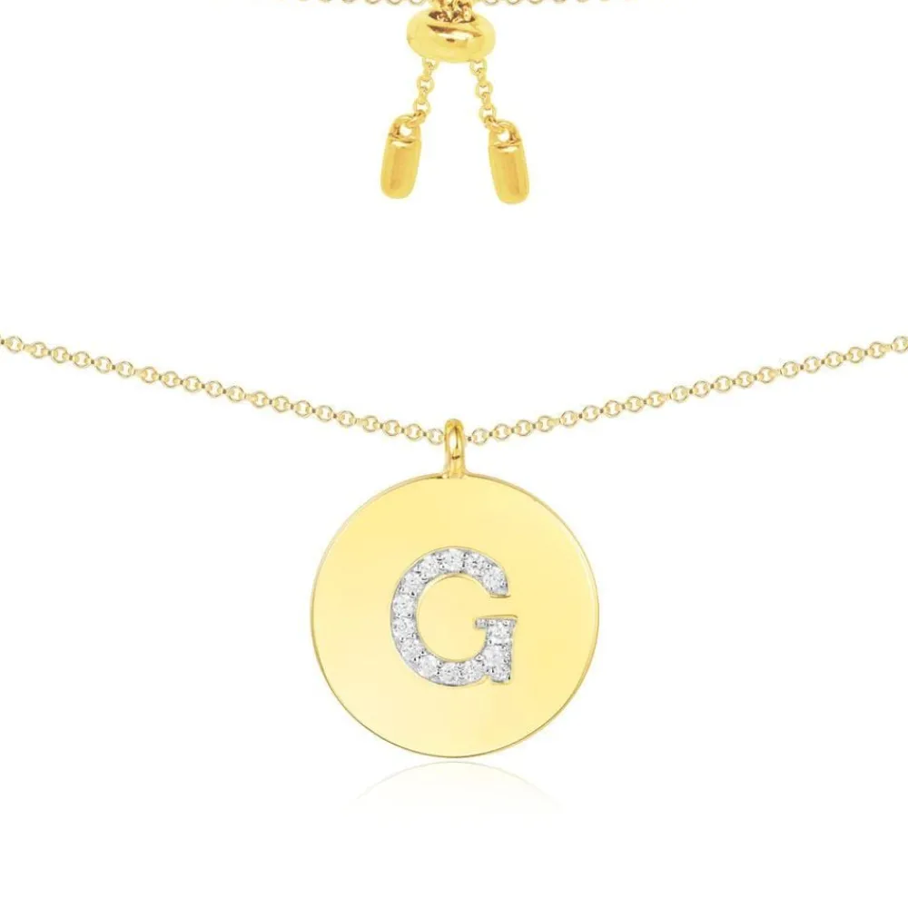 APM Monaco Collier Ajustable Alphabet-A - Argent Jaune^ Colliers