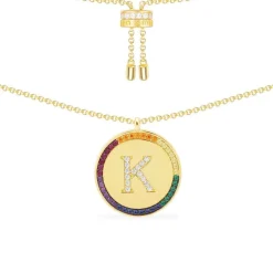 APM Monaco Collier Ajustable Alphabet-A Arc-En-Ciel - Argent Jaune^ Colliers