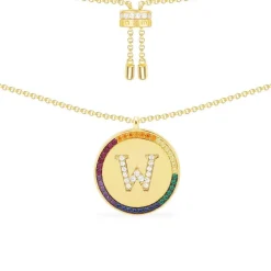 APM Monaco Collier Ajustable Alphabet-A Arc-En-Ciel - Argent Jaune^ Colliers