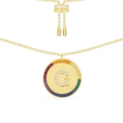 APM Monaco Collier Ajustable Alphabet-A Arc-En-Ciel - Argent Jaune^ Colliers