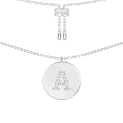APM Monaco Collier Ajustable Alphabet-A - Argent^ Colliers