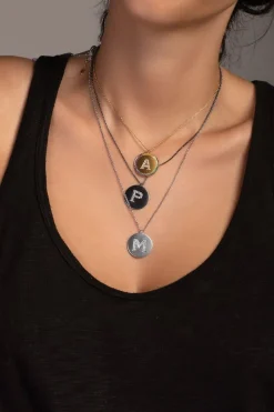 APM Monaco Collier Ajustable Alphabet-A - Argent^ Colliers
