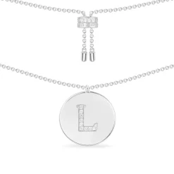 APM Monaco Collier Ajustable Alphabet-A - Argent^ Colliers