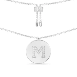 APM Monaco Collier Ajustable Alphabet-A - Argent^ Colliers