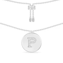 APM Monaco Collier Ajustable Alphabet-A - Argent^ Colliers