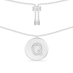 APM Monaco Collier Ajustable Alphabet-A - Argent^ Colliers