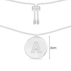 APM Monaco Collier Ajustable Alphabet-A - Argent^ Colliers
