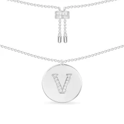 APM Monaco Collier Ajustable Alphabet-A - Argent^ Colliers