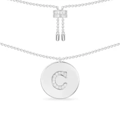 APM Monaco Collier Ajustable Alphabet-A - Argent^ Colliers