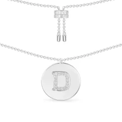 APM Monaco Collier Ajustable Alphabet-A - Argent^ Colliers
