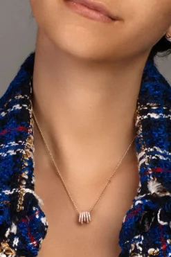 APM Monaco Collier Ajustable Anneaux Blancs - Argent^ Colliers