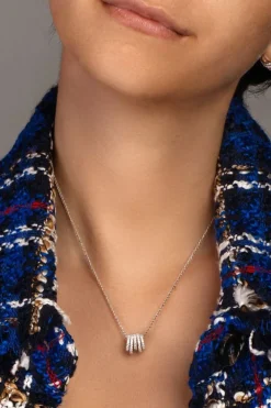APM Monaco Collier Ajustable Anneaux Blancs - Argent^ Colliers