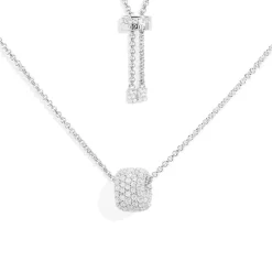 APM Monaco Collier Ajustable Avec Anneau Pave^ Colliers
