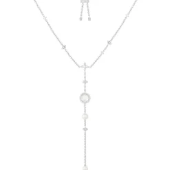 APM Monaco Collier Ajustable Avec Pendentif Nacre Blanche Et Perle - Argent^ Colliers
