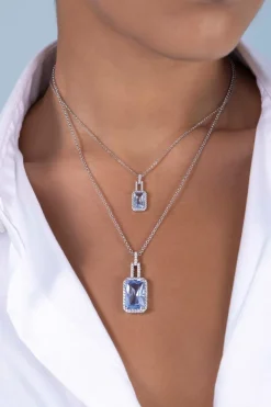 APM Monaco Collier Ajustable Avec Pendentif Bleu Lagon^ Colliers