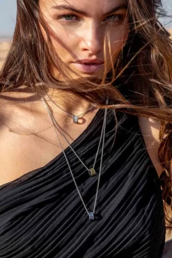APM Monaco Collier Ajustable Avec Pendentif Anneau Bleu^ Colliers