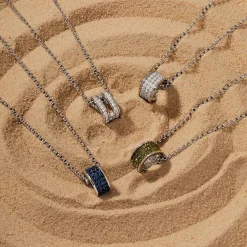 APM Monaco Collier Ajustable Avec Pendentif Anneau Kaki^ Colliers