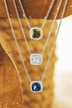 APM Monaco Collier Ajustable Avec Pierre Carree Kaki^ Colliers