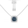 APM Monaco Collier Ajustable Avec Pierre Carree Bleue^ Colliers