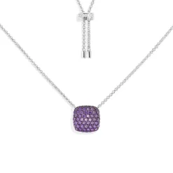 APM Monaco Collier Ajustable Carre Violet^ Colliers