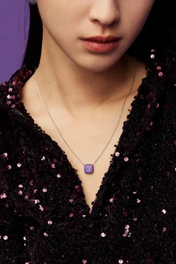 APM Monaco Collier Ajustable Carre Violet^ Colliers