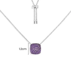 APM Monaco Collier Ajustable Carre Violet^ Colliers